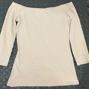 Pink off the shoulders shirt